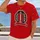 Scarlet Football Crest for Game Day Tailgates and Weekend Stadium Events for Fans All-over Print Unisex T-shirt - 2
