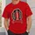 Scarlet Football Crest for Game Day Tailgates and Weekend Stadium Events for Fans All-over Print Unisex T-shirt - 5