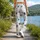 Sage Green Celestial Stars for Yoga, Pilates, Gym Sessions, and Everyday Activewear Style Leggings - 12