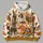 Autumn Dogs in Cozy Sweaters with Pumpkins for Fall Lovers and Halloween Season All-over Print Hoodie (Lightweight) - 4