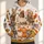 Autumn Dogs in Cozy Sweaters with Pumpkins for Fall Lovers and Halloween Season All-over Print Hoodie (Lightweight) - 1