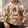 Autumn Dogs in Cozy Sweaters with Pumpkins for Fall Lovers and Halloween Season All-over Print Hoodie (Lightweight) - 6