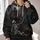 Seated Skeleton With Red Balloon for Spooky Halloween Night Gatherings All-over Print Hoodie (Lightweight) - 2