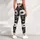 Black And White Daisy Blooms for Yoga Pilates and Everyday Casual Style for Women Leggings - 5