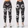Black And White Daisy Blooms for Yoga Pilates and Everyday Casual Style for Women Leggings - 3