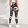 Black And White Daisy Blooms for Yoga Pilates and Everyday Casual Style for Women Leggings - 5