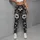 Black And White Daisy Blooms for Yoga Pilates and Everyday Casual Style for Women Leggings - 4