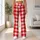 Red And White Gingham Checks For Yoga, Pilates And Everyday Casual Style Leggings - 11