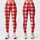 Red And White Gingham Checks For Yoga, Pilates And Everyday Casual Style Leggings - 1