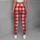 Red And White Gingham Checks For Yoga, Pilates And Everyday Casual Style Leggings - 4