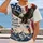 Bald Eagle, Cross and Mountain Faith for Family Freedom and Patriotic Outdoor Wear All-over Print Unisex T-shirt - 2