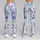 Blue Delft Botanical Florals for Yoga, Pilates, and Everyday Outings Leggings - 9