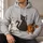 Ghost Cat and Pumpkin Halloween Artwork for Cozy Autumn Celebrations and Parties All-over Print Hoodie (Lightweight) - 6