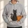Ghost Cat and Pumpkin Halloween Artwork for Cozy Autumn Celebrations and Parties All-over Print Hoodie (Lightweight) - 1