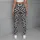 Black Gray Leopard Spots for Yoga, Pilates, and Everyday City Style Leggings - 4