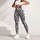 Black Gray Leopard Spots for Yoga, Pilates, and Everyday City Style Leggings - 5