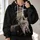 Pearl Witch Broom and Spider for Halloween Parties and Gothic Autumn Night Gatherings All-over Print Hoodie (Lightweight) - 2