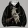 Pearl Witch Broom and Spider for Halloween Parties and Gothic Autumn Night Gatherings All-over Print Hoodie (Lightweight) - 4