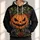 Double Black Cats and Jack-O'-Lantern for Spooky Halloween Nights and Fall Gatherings All-over Print Hoodie (Lightweight) - 1