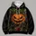 Double Black Cats and Jack-O'-Lantern for Spooky Halloween Nights and Fall Gatherings All-over Print Hoodie (Lightweight) - 4