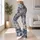 Blue And Ivory Watercolor Florals For Yoga, Pilates And Everyday Errands With Calm Elegance Leggings - 12