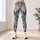 Blue And Ivory Watercolor Florals For Yoga, Pilates And Everyday Errands With Calm Elegance Leggings - 4
