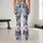 Blue And Ivory Watercolor Florals For Yoga, Pilates And Everyday Errands With Calm Elegance Leggings - 10