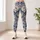 Blue And Ivory Watercolor Florals For Yoga, Pilates And Everyday Errands With Calm Elegance Leggings - 6