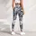 Blue And Ivory Watercolor Florals For Yoga, Pilates And Everyday Errands With Calm Elegance Leggings - 4
