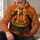 Spooky Pumpkin, Black Cats and Roses for Halloween Nights and Autumn Celebrations All-over Print Hoodie (Lightweight) - 6