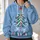 Ribbon Christmas Tree With Star for Cozy Holiday Celebrations and Festive Winter Gatherings All-over Print Hoodie (Lightweight) - 2