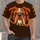 Retro Football Bulldog Mascot for Game Day Tailgating, Cleveland Fan Gift Idea All-over Print Unisex T-shirt - 4