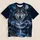 Blue-Eyed Wolf and Snowy Mountain Valley for Hiking, Camping, and Outdoor Adventures All-over Print Unisex T-shirt - 1