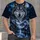 Blue-Eyed Wolf and Snowy Mountain Valley for Hiking, Camping, and Outdoor Adventures All-over Print Unisex T-shirt - 4