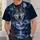 Blue-Eyed Wolf and Snowy Mountain Valley for Hiking, Camping, and Outdoor Adventures All-over Print Unisex T-shirt - 5