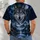 Blue-Eyed Wolf and Snowy Mountain Valley for Hiking, Camping, and Outdoor Adventures All-over Print Unisex T-shirt - 6