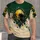 Golden Football Helmet With Forest Green Accents For Game Day And Outdoor Fans All-over Print Unisex T-shirt - 4