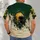 Golden Football Helmet With Forest Green Accents For Game Day And Outdoor Fans All-over Print Unisex T-shirt - 6