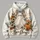Cute Ghost, Pumpkin And Floral Halloween Style For Cozy Autumn Celebrations With Friends All-over Print Hoodie (Lightweight) - 4