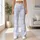 Pastel Blue and Blush Pink Tartan Checks for Yoga, Pilates and Everyday Casual Style Leggings - 10