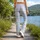 Pastel Blue and Blush Pink Tartan Checks for Yoga, Pilates and Everyday Casual Style Leggings - 12