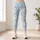 Soft Blue Diamond Floral Checks for Yoga, Pilates and Stylish Casual Weekend Outings Leggings - 4