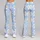 Soft Blue Diamond Floral Checks for Yoga, Pilates and Stylish Casual Weekend Outings Leggings - 9