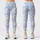 Soft Blue Diamond Floral Checks for Yoga, Pilates and Stylish Casual Weekend Outings Leggings - 1
