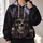 Gothic Skull Witch Hat and Moonlit Bats for Halloween Nights, Dark Fantasy Fans All-over Print Hoodie (Lightweight) - 2