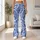 Blue And White Paisley Motifs For Yoga, Pilates, Travel And Everyday Casual Wear Leggings - 11
