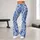 Blue And White Paisley Motifs For Yoga, Pilates, Travel And Everyday Casual Wear Leggings - 10