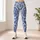 Blue And White Paisley Motifs For Yoga, Pilates, Travel And Everyday Casual Wear Leggings - 6
