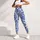 Blue And White Paisley Motifs For Yoga, Pilates, Travel And Everyday Casual Wear Leggings - 5