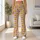 Golden Yellow and Lavender Paw-Check Tiles for Yoga, Pilates and Everyday Activewear Leggings - 11